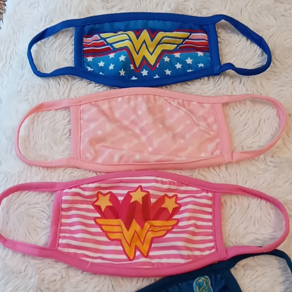 Kids wonder woman face masks